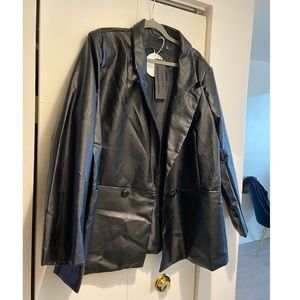 BooHoo Leather Blazer/jacket